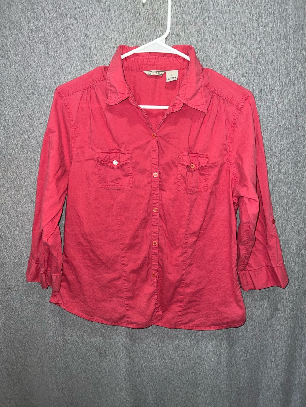 Maurices Coral-Pink Button-Down Shirt